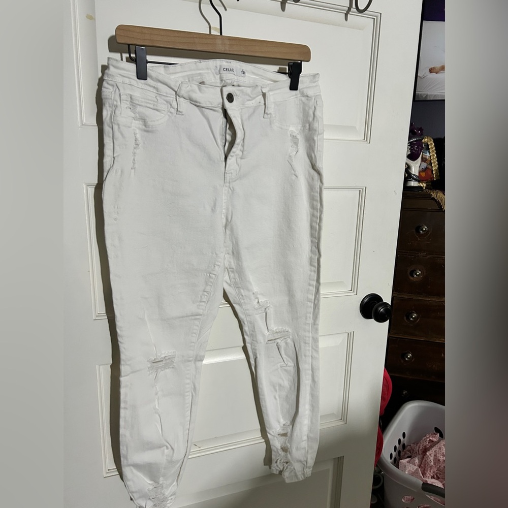 Distressed jeans